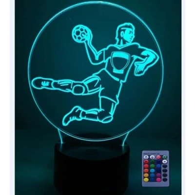 Immagine di HPBN8 Ltd Creativo 3D Pallamano Luce Della Notte LED Lampada 7/16 Cambiamento di Colore da Tavolo USB Power Telecomando Giocattoli per Bambini Decor Natale Regalo Compleanno
