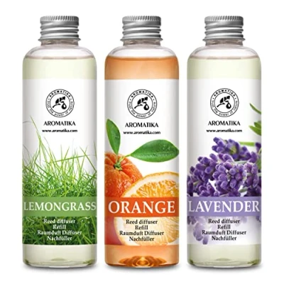 Immagine di Ricarica Diffusore Profumata per Ambiente Citronella &amp; Arancio &amp;Lavanda 3x200ml Fragranza Intensa e Duratura Aromatizzatore d&#039;Aria Interni Aromaterapia Casa Ufficio