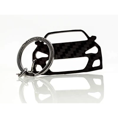 Immagine di BlackStuff Portachiavi in Fibra di Carbonio Nero Compatibile con BRZ BS 824