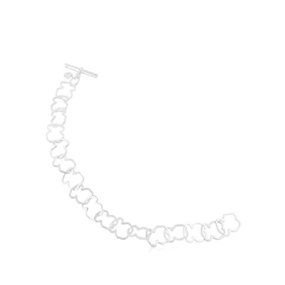 Immagine di TOUS Bracciale da donna in Argento sterling con motivo orsi a giostra 1,25 cm, lunghezza 19 classico ed elegante, collezione carosello,