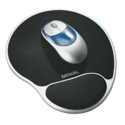 Immagine di Esselte Dataline Premium, Tappetino per Mouse, in Gel, Argento e Nero, 67038