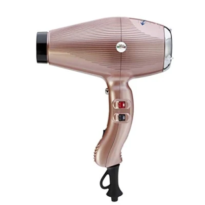 Immagine di GAMMAPIU’ Asciugacapelli Professionale Aria Dual Ionic, Generatore Ionico, Phon Capelli, Leggero, Silenzioso e Potente, Fon Tecnologia Ioni, Griglia Rivestita in Argento, W 1850 2200 (Gold Rosè)