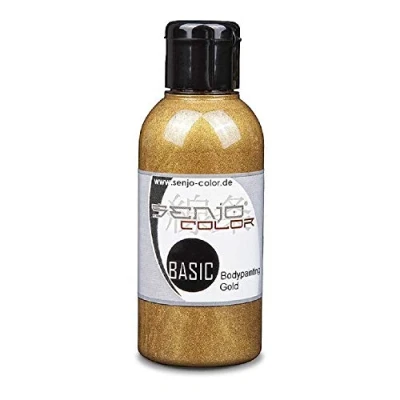 Immagine di Senjo Color Basic Bodypainting I colore del viso e corpo cosmetici, dermatologicamente testato carnevale, costume 75 ml oro