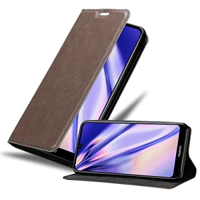 Immagine di Cadorabo Custodia Libro compatibile con Huawei Y6S in BRUNO CAFÉ Vani di Carte, Funzione Stand e Chiusura Magnetica Portafoglio Cover Case Wallet Book Etui Protezione