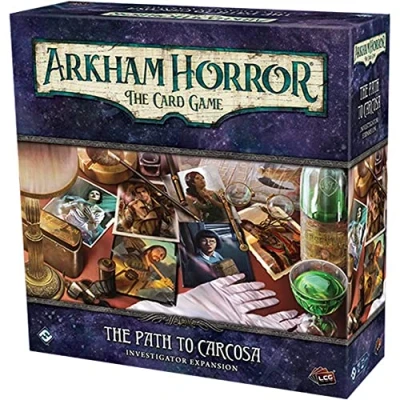 Immagine di Arkham Horror The Card Game Path to Carcosa Investigator Expansion Mystery Cooperative Ages 14+ 1 2 Players Avg. Playtime Hours Made by Fantasy Flight Games