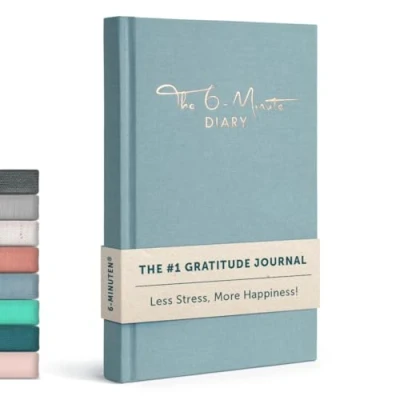 Immagine di UrBestSelf The 6 Minute Diary (Il Diario di Minuti) Minutes A Day for More Mindfulness, Happiness and Productivity Simple Effective Gratitude Journal