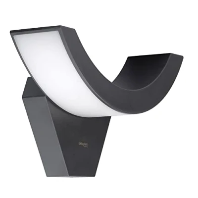 Immagine di Oktaplex lighting, Lima, Lampada da Parete Antracite, Stile Moderno e Luce Calda per Ingressi, Giardini, Terrazze, LED Esterno IP 54, 10 W
