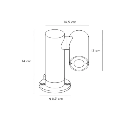 Immagine di Lucide Tatum Faro da giardino in alluminio, 4,5 W, colore: Antracite