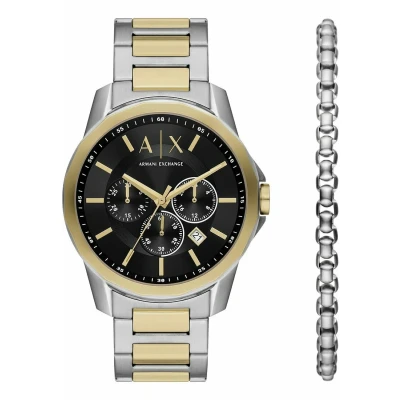 Immagine di Armani Exchange SETS Analog Quarz Cronografo, Uomo, Taglia: One Size, Silber coloured