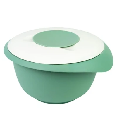Immagine di Westmark Ciotola da Cucina con Coperchio in Due Parti, 2.5 L, Beccuccio, Plastica, Bianco e Verde Menta, 3153227M