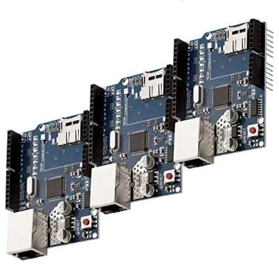Immagine di AZDelivery 3 x Ethernet Shield W5100 con Slot per Schede MicroSD compatibile Arduino incluso E Book!