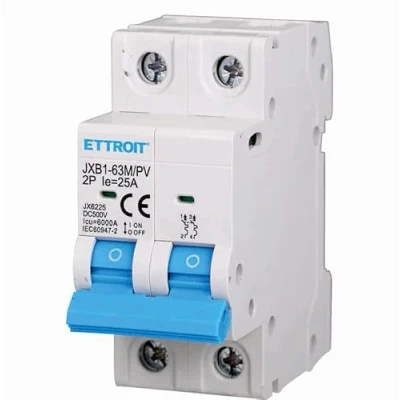 Immagine di ZOREI Interruttore Magnetotermico Fotovoltaico, 2P DC 500V 6KA, Occupa 2 Moduli DIN, MCB C25 25A