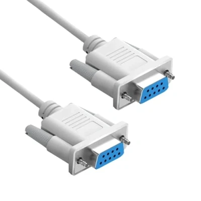 Immagine di YIOVVOM cavo di prolunga seriale DB9 RS232 femmina a 9 pin dritto attraverso connettore grigio 1,5 m