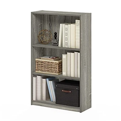 Immagine di Furinno JAYA Simple Home Libreria a 3 Livelli, Grigio