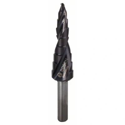 Immagine di Bosch Accessories 2608588065 HSS Punta a gradini 4 12 mm TiAIN Lunghezza totale 66.5 Alberino 3 facce 1 pz.