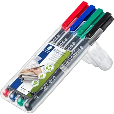 Immagine di Staedtler 318 WP4. Rotuladores de punta fina Lumocolor. Estuche con 4 colores.