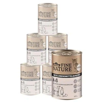 Immagine di Dehner fine Nature Cibo per Gatti Gattino, qualità del Cibo, di Vitello, 6 X 400 G (2400 G)
