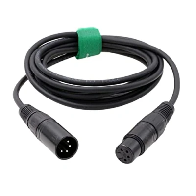Immagine di HangTon Cavo audio bilanciato XLR da maschio a femmina 4 pin per microfono, registratore, mixer, amplificatore cuffie (4 metri)