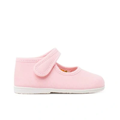 Immagine di Pisamonas Merceditas LONA Suela FINA TIRA Adherente Scarpe primi passi per bambini, Taglia: 22, Rosa Tessuto
