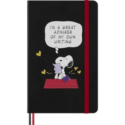 Immagine di Moleskine Peanuts Taccuino a Righe, Quaderno Appunti Design Snoopy con Copertina Rigida, Segnalibro e Adesivi Tema, Formato Large 13 x 21 cm