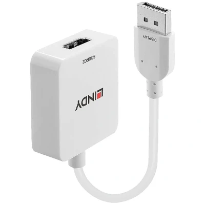 Immagine di LINDY 38303 HDMI / DisplayPort Convertitore [1x Presa 1x Spina DisplayPort] Bianco 9.5 cm