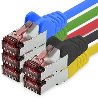 Immagine di 1CONN Cavo di Rete Cat6 1m 5 Colori Vari1 Patch LAN Cat 6 Sftp Pimf Lszh Rame 1000 Mbit s