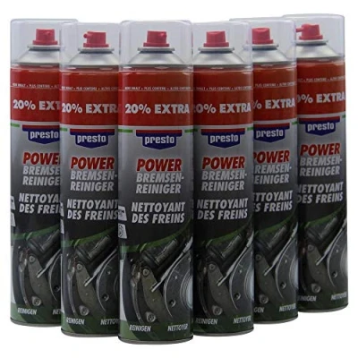 Immagine di Detergente per freni Presto Power, 6 X 600 ml, senza acetone, ml