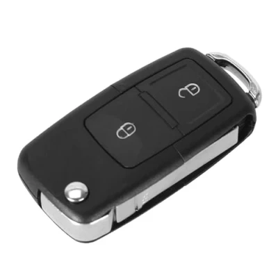 Immagine di 2 pulsante pieghevole auto telecomando chiave Flip Shell Case per Vw Jetta Golf Passat Beetle Skoda Seat Polo B5