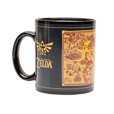 Immagine di Pyramid The Legend of Zelda Tazza termica reattiva, 315 ml, 11 oz (Map), multicolore