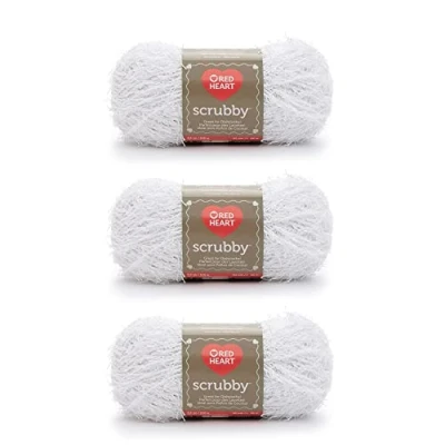 Immagine di Red Heart Filati Scrubby, confezione da 3, noce di cocco