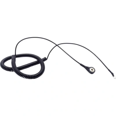 Immagine di Quadrios Cavo di messa a terra ESD 3.60 m Connettore pressione 4 mm, Collegamento capocorda ad anello