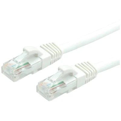Immagine di Value 21.99.1086 RJ45 cavo di rete, patch CAT 6 U/UTP 10.00 m Bianco non schermato, Privo alogeni, Ritardante fiamma 1 pz.