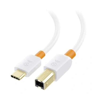 Immagine di Cable Matters Cavo Stampante USB C (Cavo a B, B C) in Bianco 2m