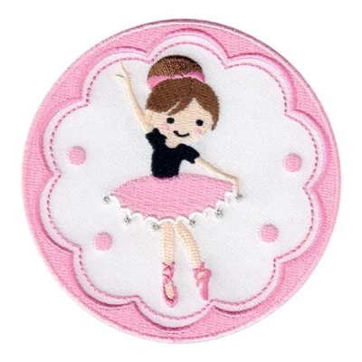 Immagine di PatchMommy Toppa Termoadesiva Ballerina Balletto Patch Ricamate per Ferro da Stiro o Cucire Toppe Adesive Vestiti, Applicazioni Tessuti Bambini