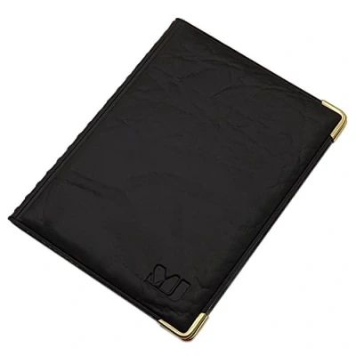 Immagine di Porta carte d&#039;identità e di credito con 10 scomparti MJ Design Germany Made in UE diversi colori designs (Design 1 / Nero)