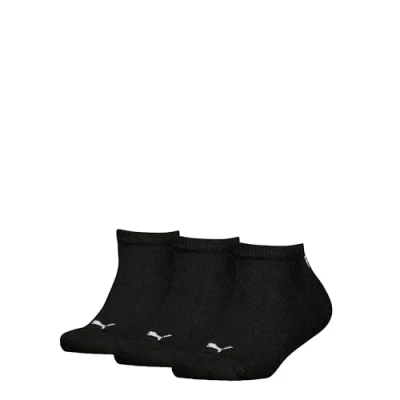 Immagine di PUMA 194010001 Calzini da Sneaker, Nero, 23 26 (Pacco 3) Unisex Bambini e Ragazzi