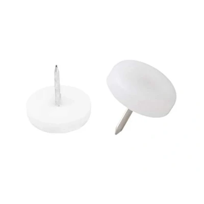 Immagine di Metafranc 644456 Feltrini, plastica, con Chiodi, 8 Pezzi, per spostare Facilmente i Vostri mobili, sensibili, sedie e Pavimenti, Colore: Bianco, Ø 30 mm (8 Stück)