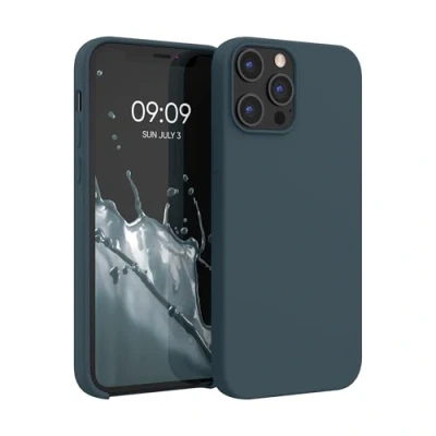 Immagine di kwmobile Cover per Apple iPhone 12 Pro Max Custodia Back Case Smartphone in Silicone TPU Protezione Gommata ardesia scuro