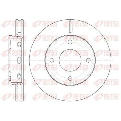 Immagine di REMSA 6680.10 Disco freno Assale anteriore 256, 256 24 4 ventilato MITSUBISHI: Colt 6, VI CZC Cabrio, SMART: Forfour I