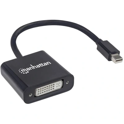 Immagine di Manhattan 152549 Mini DisplayPort Adattatore [1x Presa DVI 24+5 poli 1x Spina DisplayPort] Nero Schermato, Certificato UL 15.00 cm