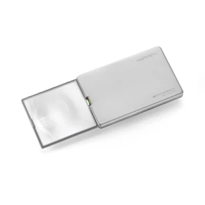 Immagine di Eschenbach 152111 Easy Pocket Lente dingrandimento portatile con illuminazione LED Ingrandimenti: 3 x Argento
