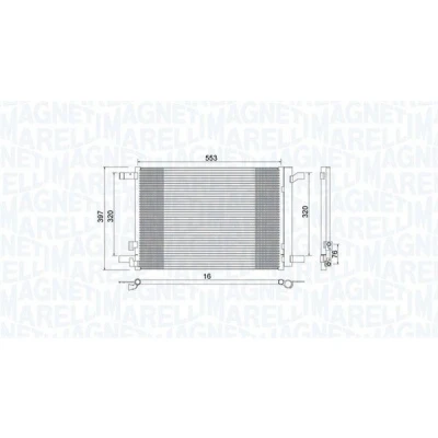 Immagine di MAGNETI MARELLI 350203964000 Condensatore con essiccatore 555x388x16 388 555 16 VOLKSWAGEN: Golf 7, Passat B8 Variant, 7 Variant