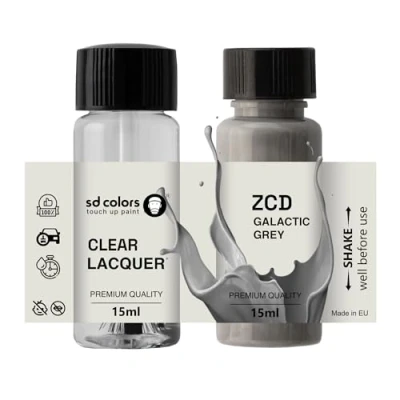 Immagine di SD COLORS GALACTIC GRIGIO ZCD Nuovo Ritocco Vernice 15 ML RIPARAZIONE SCRATCH CHIP PENNELLO COLORE CODICE (VERNICI+LACQUA)