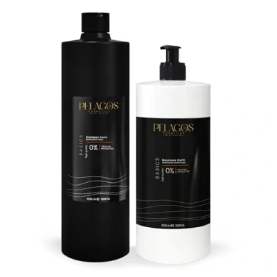 Immagine di Kit Shampoo e Maschera 1000 ml Pelagos Basics (Curls)