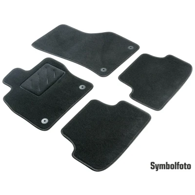 Immagine di WALSER 80011 Set tappetino Tessile anteriore e posteriore 4 nero Su misura AUDI: A4 B8 Avant, Sedan