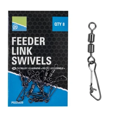 Immagine di Preston Double Feeder Link Swivels, 8 pezzi! Girelle da pesca