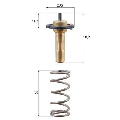 Immagine di MAHLE ORIGINAL TX 265 89D Termostato motore 89 con guarnizione FORD: FIESTA 6, KUGA 2, C Max VOLVO: V60 I, V40 Hatchback