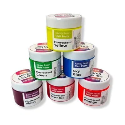Immagine di SET MATTE PASTE 6 pigmenti in pasta di varie colorazioni per effetti coprenti e qualità, compatibili con resine epossidiche, candele, slime tanti altri materiali