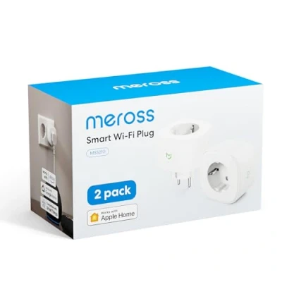 Immagine di Meross Presa WiFi, Smart Plug, Intelligente 16A, Compatibile con Alexa, Apple HomeKit, Google Assistant e SmartThings, Nessun Hub Richiesto, 3840W, 2,4GHz, 2 Pezzi