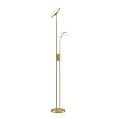 Immagine di Lindby lampada LED da terra &#039;Seppa&#039; dimmerabile (Moderno) colore Oro, in Metallo ad es. Soggiorno &amp; Sala pranzo (2 luci, lampadina inclusa) a pavimento, pavimento